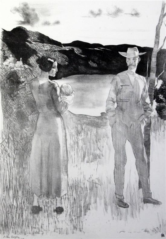 John Copley (1875-1950) Travellers & Nemi, A Priest of the Sacred Grove 13 x 13in & 23 x 18in.
